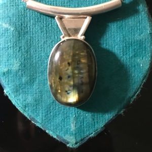 Labradorite silver necklace